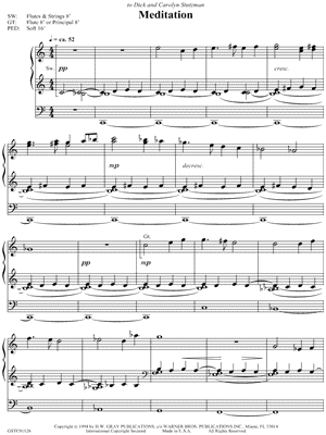 Prelude and Meditation on "Olivet" by John Barr - Sheet Music
