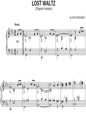 Lost Waltz by Dave Brubeck - Sheet Music