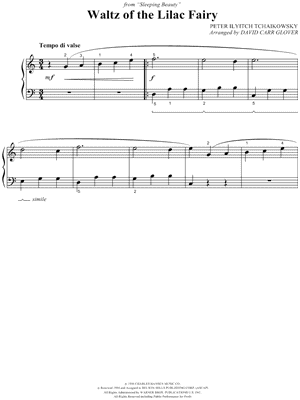 Waltz of the Lilac Fairy from Sleeping Beauty (1889) - Sheet Music