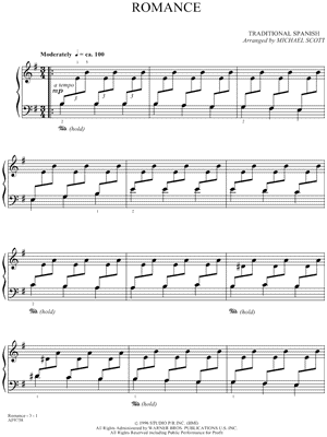 Romance by Traditional Spanish - Sheet Music