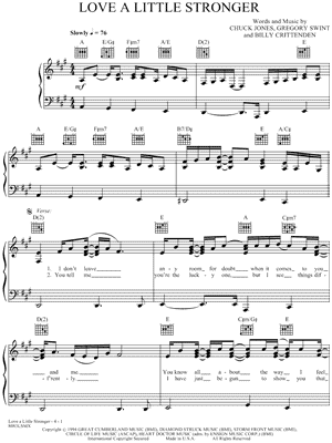 Love a Little Stronger by Diamond Rio - Sheet Music