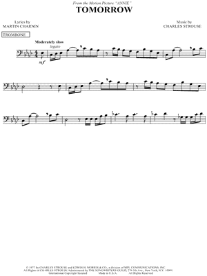 Tomorrow from Annie - Sheet Music