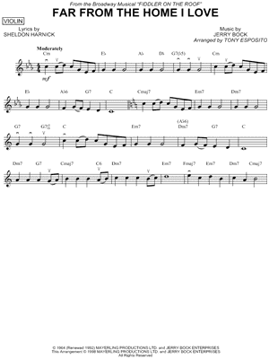 Far From the Home I Love - Violin