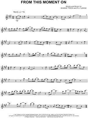 From This Moment on by Shania Twain - Sheet Music