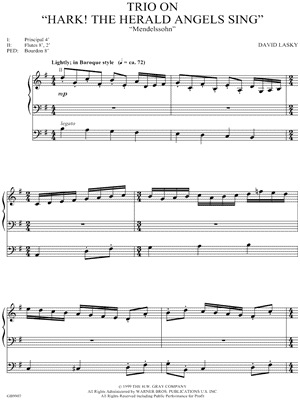 Trio on "Hark! the Herald Angels Sing" by Felix Mendelssohn - Sheet Music