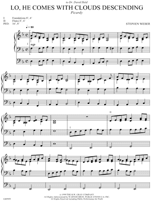 Lo, He Comes With Clouds Descending by Stephen Weber - Sheet Music