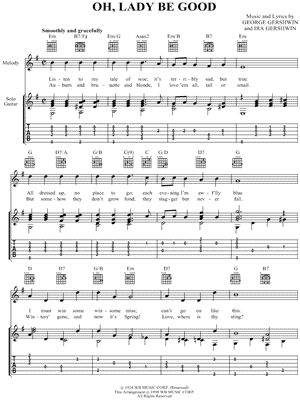 Oh, Lady Be Good by George Gershwin - Sheet Music