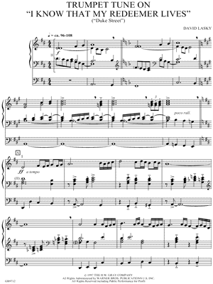 Trumpet Tune on "I Know That My Redeemer Lives"