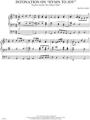 Intonation on "Hymn To Joy"