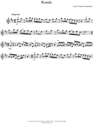Rondo by Jean Francois D'Andrieu - Sheet Music