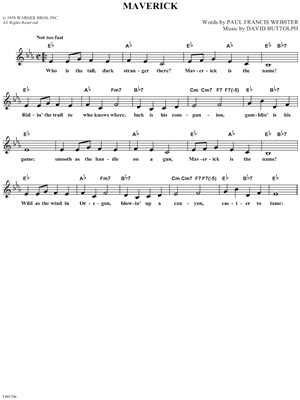 Maverick from Maverick (TV Show) - Sheet Music