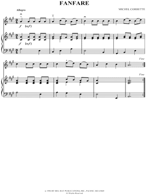 Fanfare by M. Corrette - Sheet Music