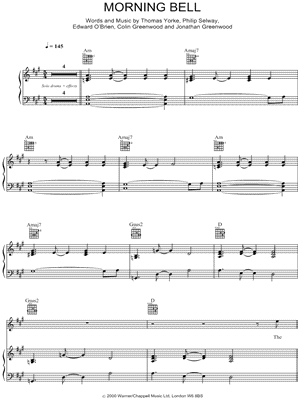 Morning Bell by Radiohead - Sheet Music