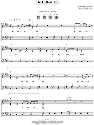 Be Lifted Up by Paul Oakley - Sheet Music