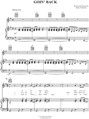 Goin' Back by Neil Young - Sheet Music