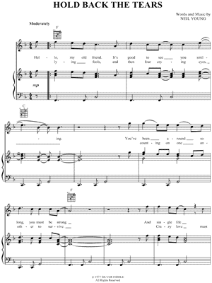 Hold Back the Tears by Neil Young - Sheet Music