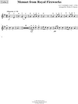 Menuet From Royal Fireworks