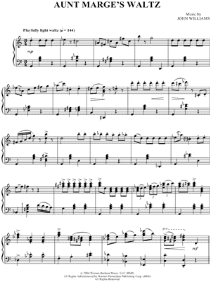 Aunt Marge's Waltz by John Williams - Sheet Music