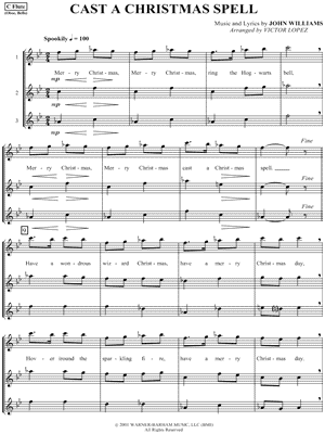 Cast a Christmas Spell from Harry Potter and the Sorcerer's Stone - Sheet Music