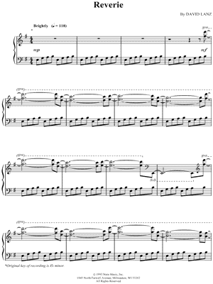 Reverie by David Lanz - Sheet Music