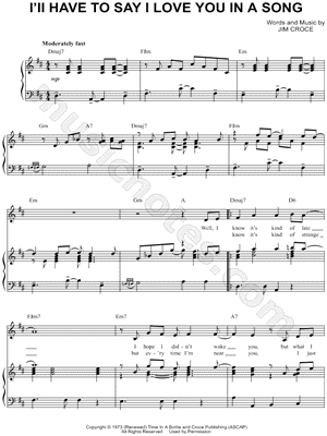 I'll Have To Say I Love You In A Song