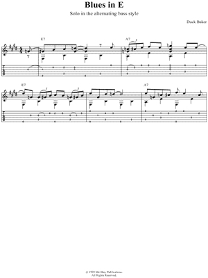 Blues In E - Solo in the alternating bass style