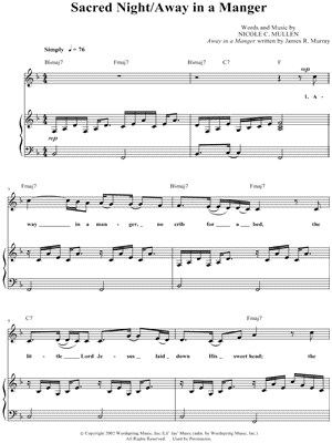 Sacred Night / Away In a Manger