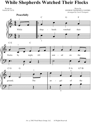 While Shepherds Watched Their Flocks