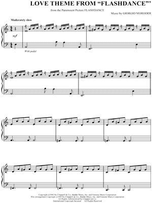 Love Theme From "Flashdance"' by Giorgio Moroder - Sheet Music
