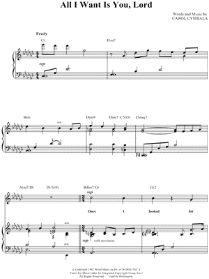 All I Want Is You, Lord