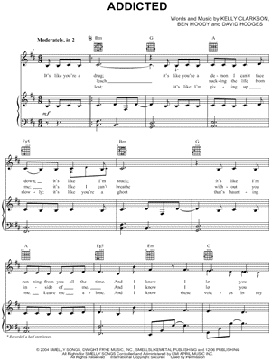 Addicted by Kelly Clarkson - Sheet Music
