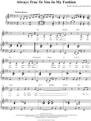 Always True to You in My Fashion