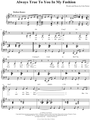 Always True to You in My Fashion