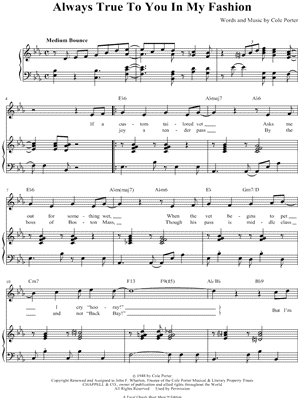 Always True to You in My Fashion