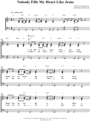 Nobody Fills My Heart Like Jesus