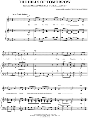 The Hills of Tomorrow from Merrily We Roll Along - Sheet Music