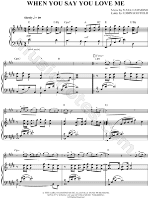 When You Say You Love Me