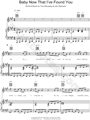 Baby Now That I've Found You