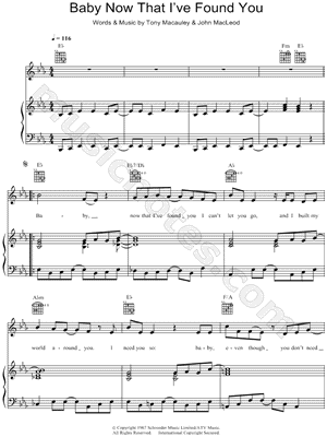 Baby Now That I've Found You