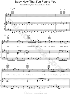 Baby Now That I've Found You