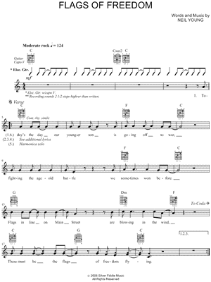Flags of Freedom by Neil Young - Sheet Music