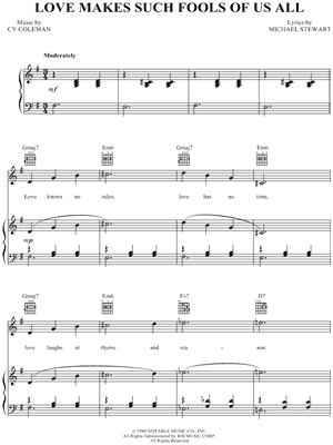 Love Makes Such Fools of Us All by Marianne Tatum - Sheet Music