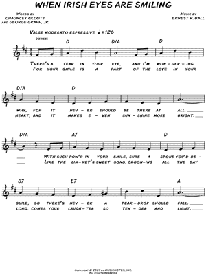 When Irish Eyes Are Smiling