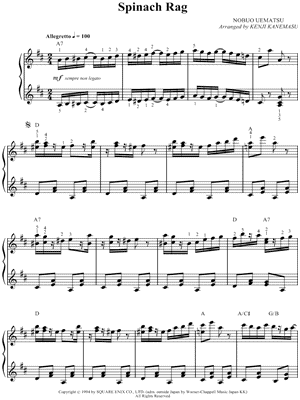 Spinach Rag from Final Fantasy - Sheet Music