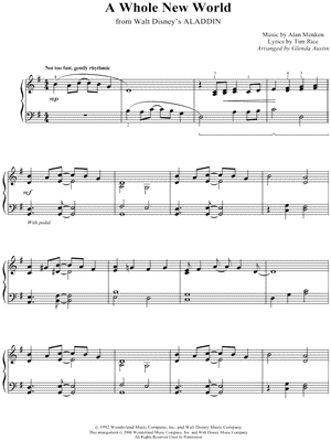 A Whole New World by Brad Kane - Sheet Music