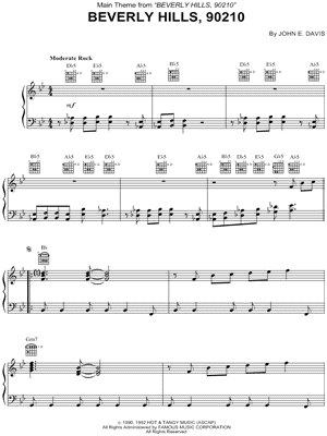Beverly Hills 90210 by John E. Davis - Sheet Music