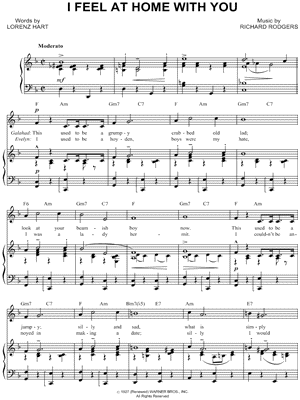 I Feel At Home With You by Chester Stratton - Sheet Music