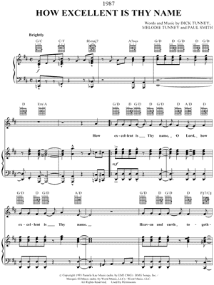How Excellent Is Thy Name by Larnelle Harris - Sheet Music