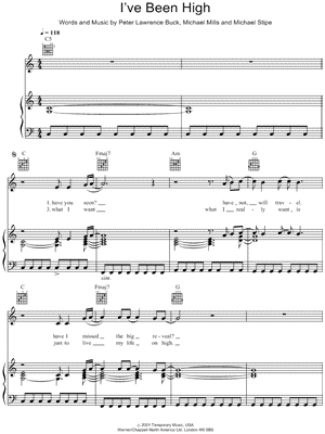 I've Been High by R.E.M. - Sheet Music