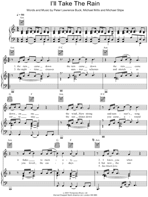I'll Take the Rain by R.E.M. - Sheet Music